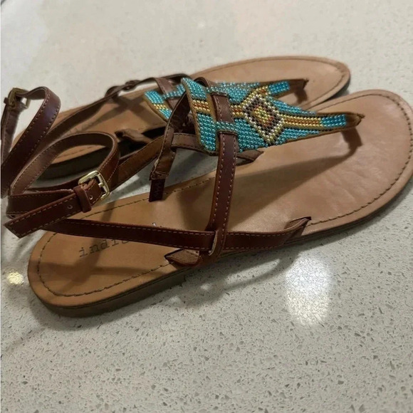 Indigo Rd Beaded Sandals - 7 - Picture 2 of 3